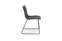 Mor Furniture Ella Side Chair In Slate Leather