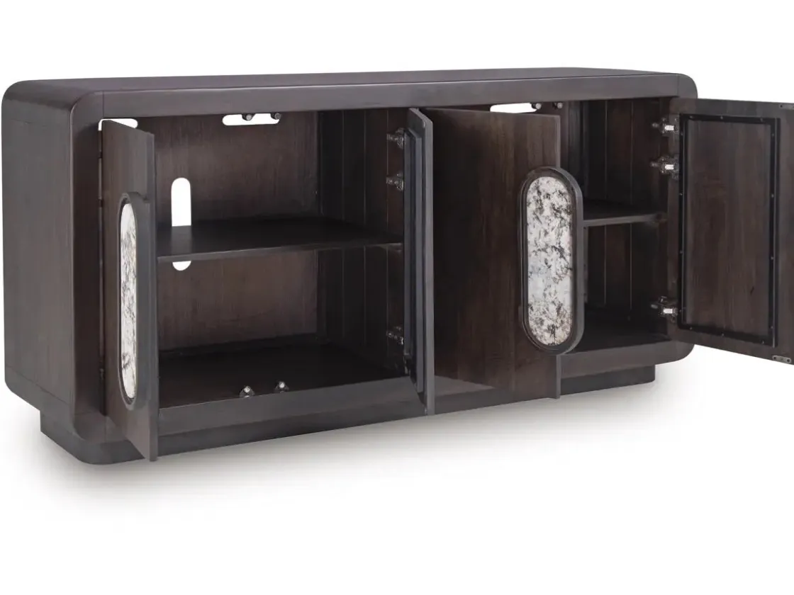 Mor Furniture Elliston Media Console In Espresso Brown