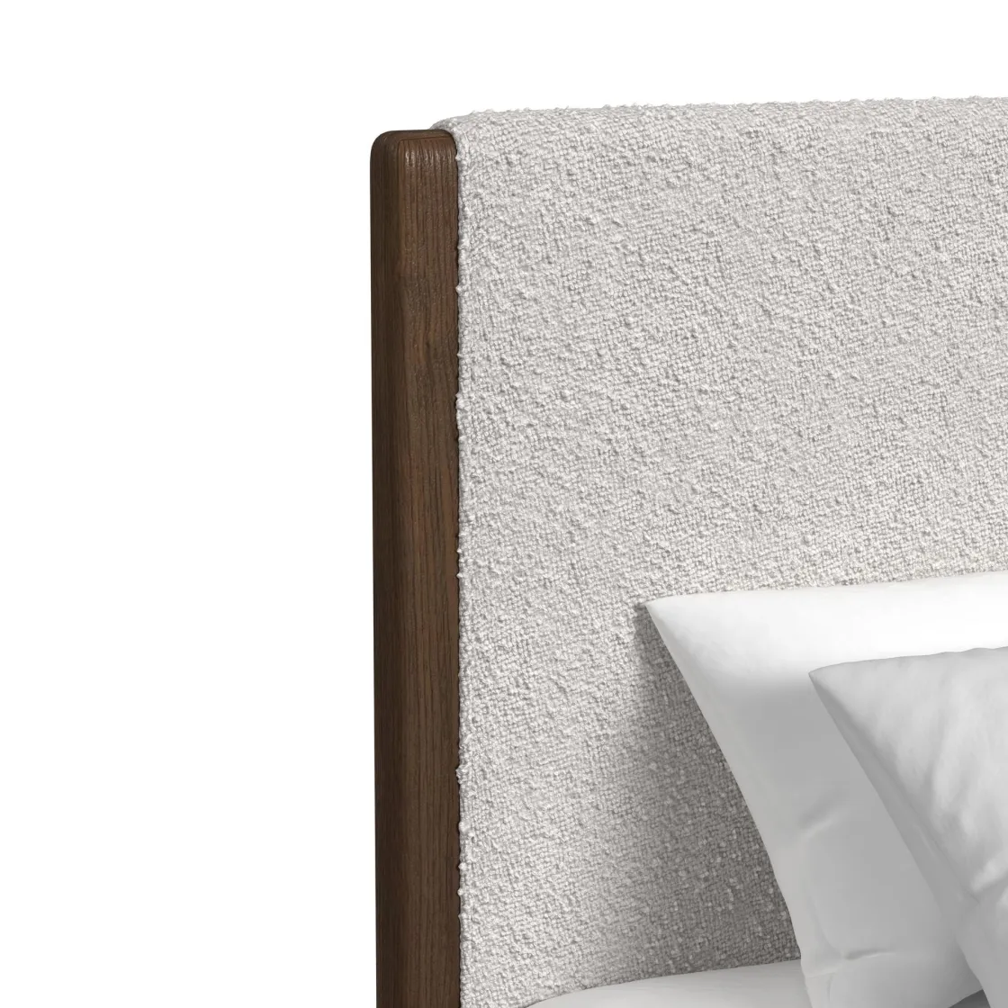 Mor Furniture Elm Upholstered Bed W/ Lights In Brown, Queen