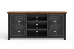 Mor Furniture Eloise Media Console In Black & Whiskey, 66 Inch