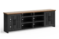Mor Furniture Eloise Media Console In Black & Whiskey, 66 Inch