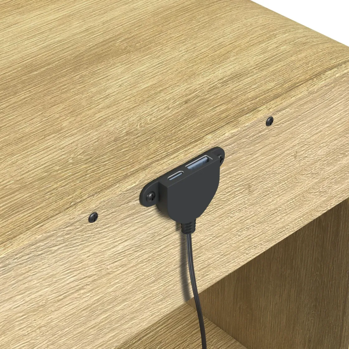 Mor Furniture Emberly 2 Drawer Nightstand In Black