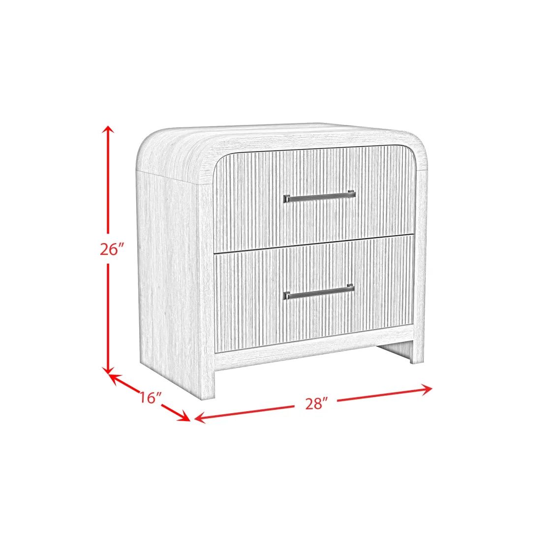 Mor Furniture Emberly 2 Drawer Nightstand In Black
