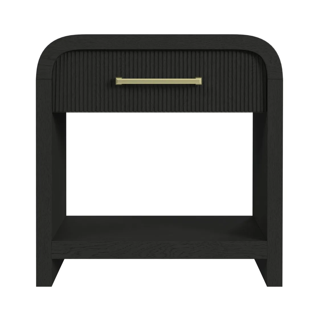 Mor Furniture Emberly Panel Bed, Dresser, Mirror & Nightstand In Black, Twin