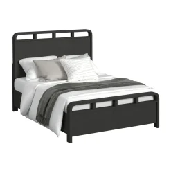 Mor Furniture Emberly Panel Bed, Dresser, Mirror & Nightstand In Black, Twin