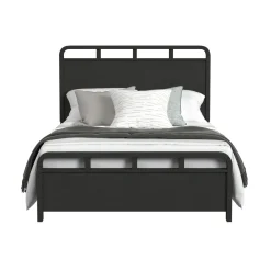 Mor Furniture Emberly Panel Bed, Dresser, Mirror & Nightstand In Black, Twin