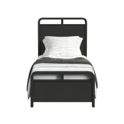 Mor Furniture Emberly Panel Bed, Dresser, Mirror & Nightstand In Black, Twin