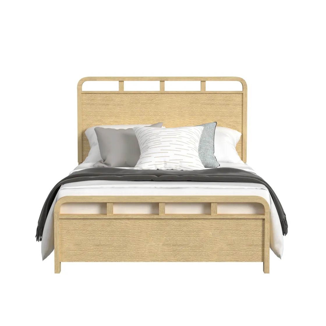 Mor Furniture Emberly Panel Bed, Dresser, Mirror & Nightstand In Black, Twin