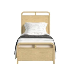 Mor Furniture Emberly Panel Bed, Dresser, Mirror & Nightstand In Black, Twin