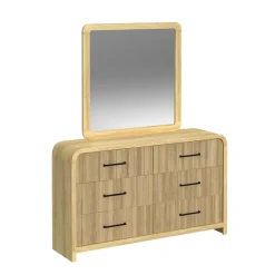 Mor Furniture Emberly Panel Bed, Dresser, Mirror & Nightstand In Black, Twin