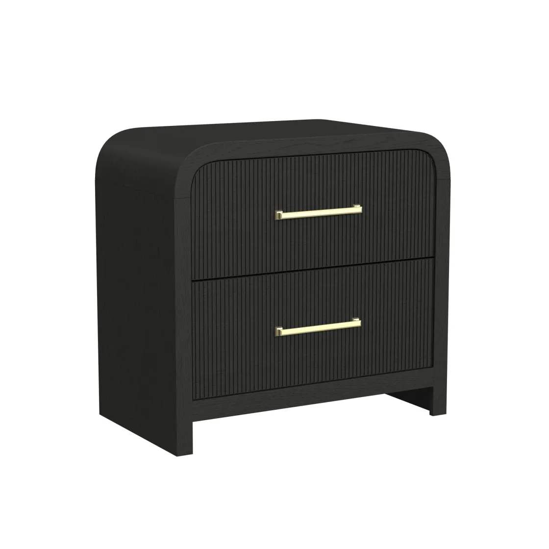 Mor Furniture Emberly Panel Bed, Dresser, Mirror & Nightstand In Black, Twin