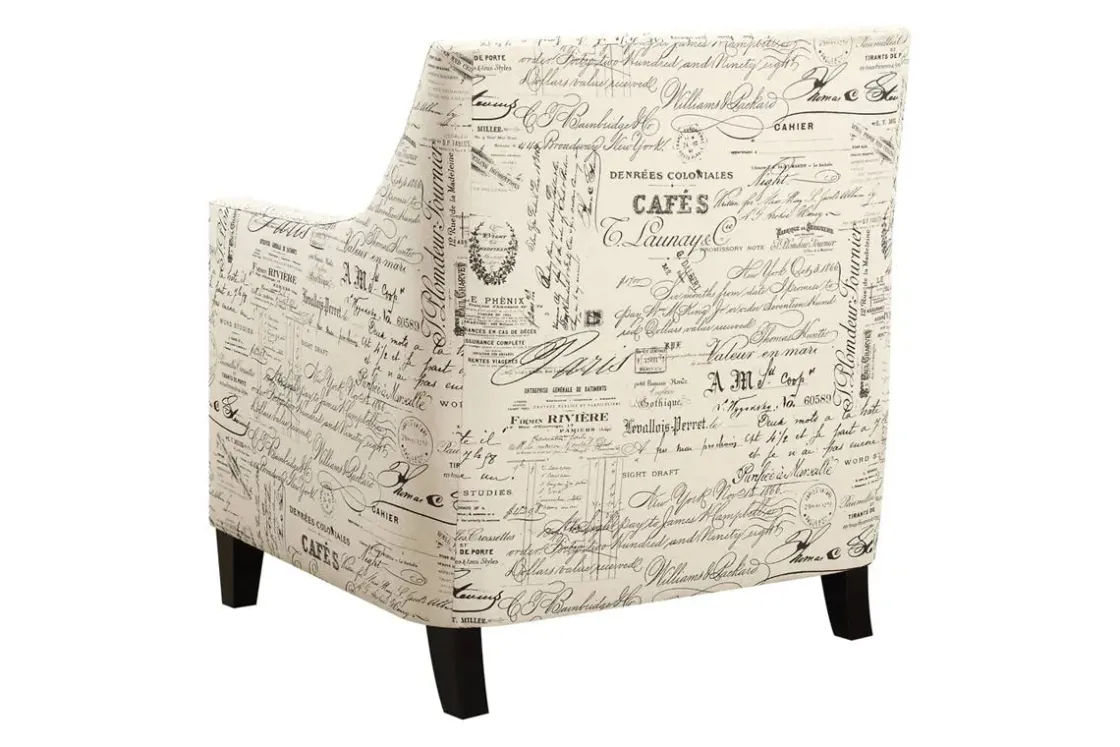 Mor Furniture Emery Accent Chair In French Script