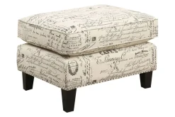 Mor Furniture Emery Ottoman In French Script
