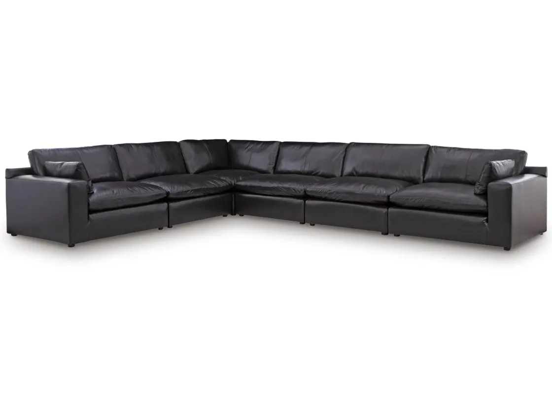 Mor Furniture Emillia 6 Piece Sectional In Caramel