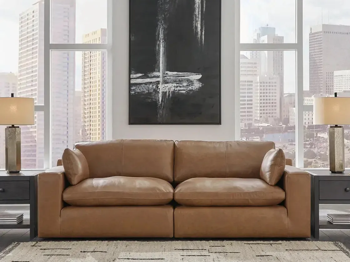 Mor Furniture Emillia Loveseat In Caramel