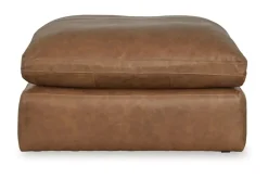Mor Furniture Emillia Oversized Ottoman In Caramel Leather