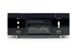 Mor Furniture Enterprise Console W/ Fireplace Insert In Black, 72 Inch