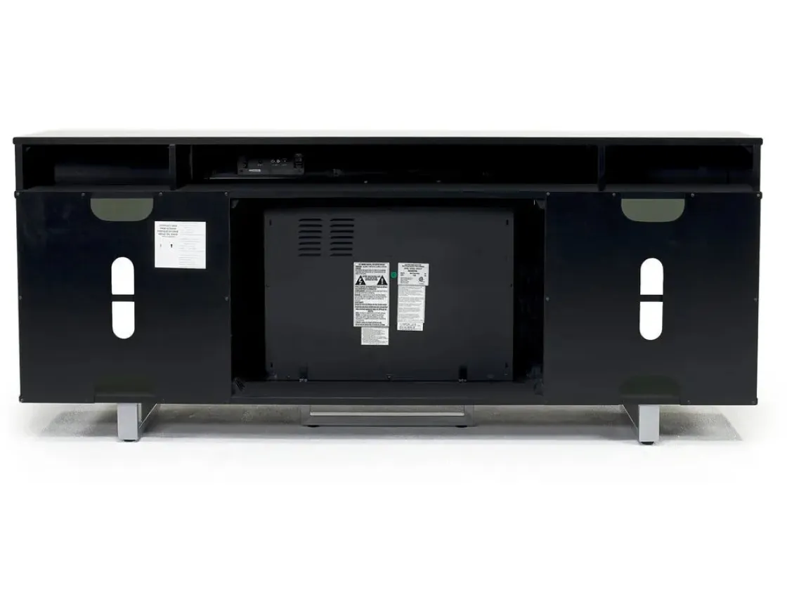 Mor Furniture Enterprise Console W/ Fireplace Insert In Black, 72 Inch