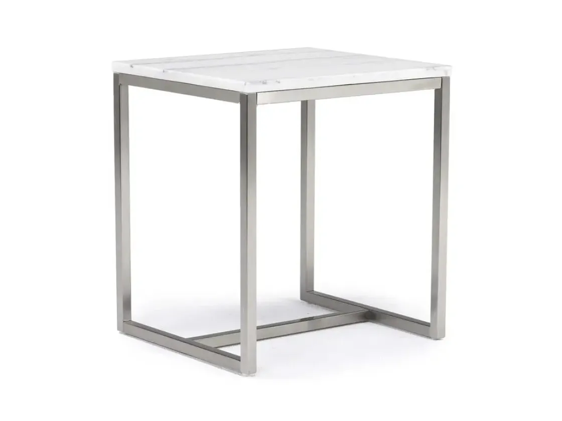 Mor Furniture Esme End Table In Snowfall