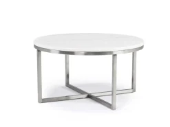 Mor Furniture Esme Round Coffee Table In Snowfall