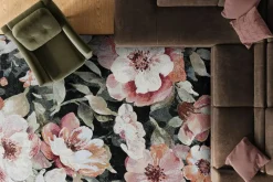 Mor Furniture Essentials Studio Rug In Multicolor/Black, 5’ X 7’