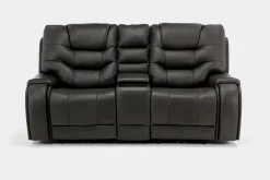 Mor Furniture Estilo 2 Power Console Loveseat In Canyon Gray