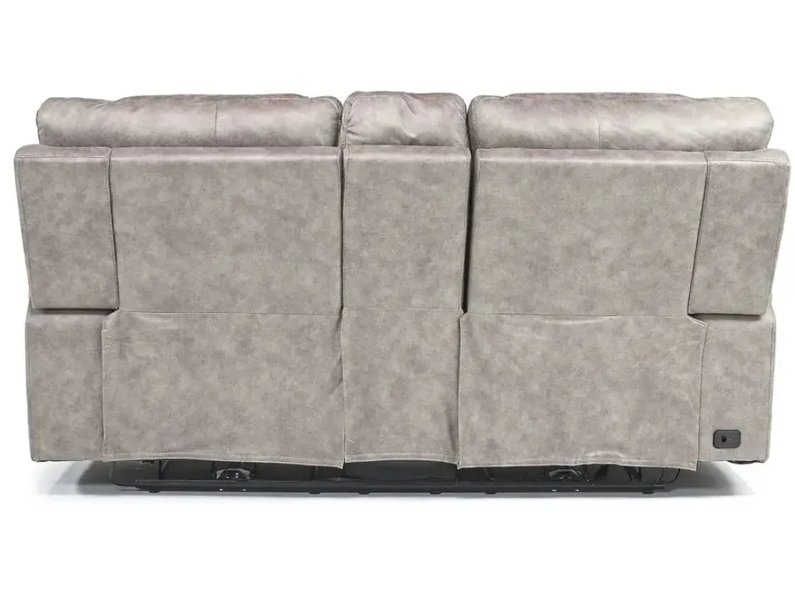 Mor Furniture Estilo 2 Power Console Loveseat In Canyon Gray