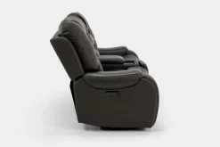 Mor Furniture Estilo 2 Power Console Loveseat In Canyon Gray