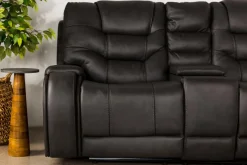 Mor Furniture Estilo 2 Power Console Loveseat In Canyon Gray