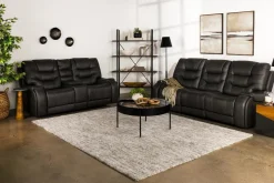 Mor Furniture Estilo 2 Power Console Loveseat In Canyon Gray