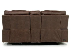 Mor Furniture Estilo 2 Power Console Loveseat In Canyon Gray
