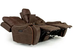 Mor Furniture Estilo 2 Power Console Loveseat In Canyon Gray