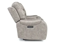 Mor Furniture Estilo 2 Power Console Loveseat In Canyon Gray