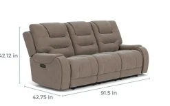 Mor Furniture Estilo 2 Power Sofa In Canyon Gray