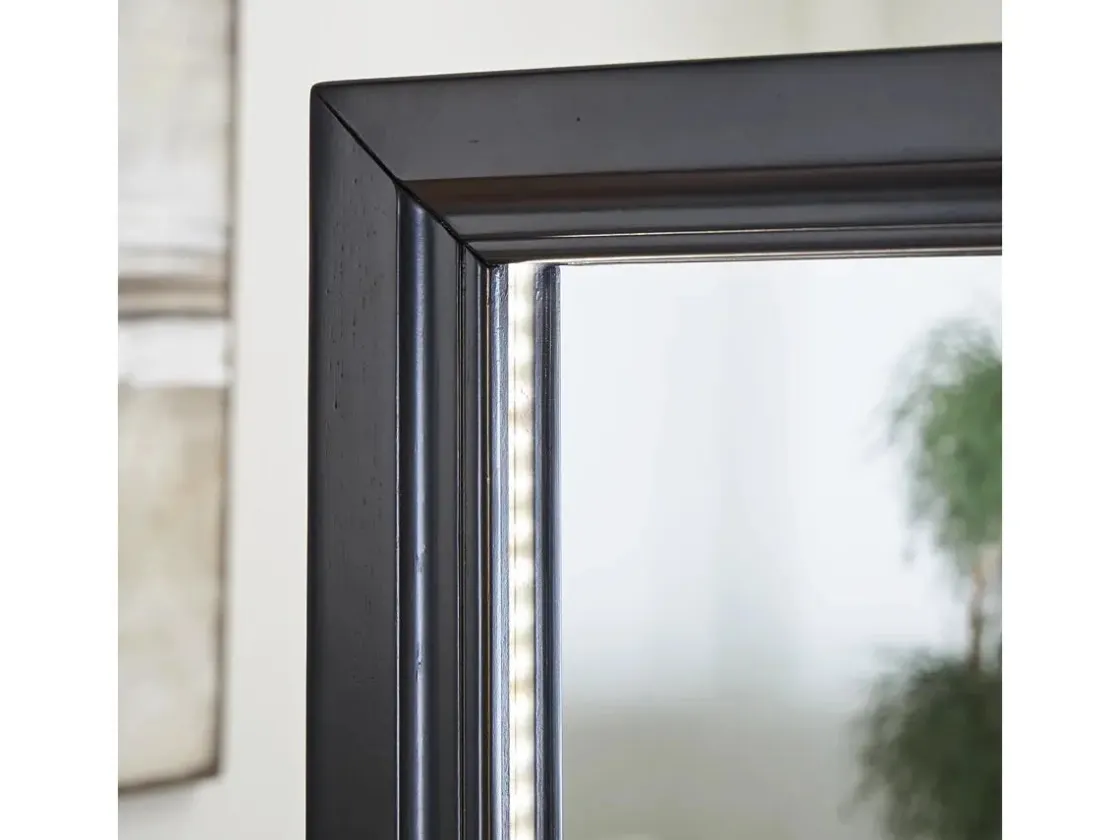Mor Furniture Evesen Accent Mirror In Black