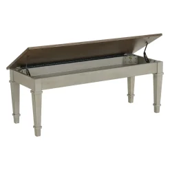 Mor Furniture Farmington Dining Bench In Medium Brown/Washed Stone