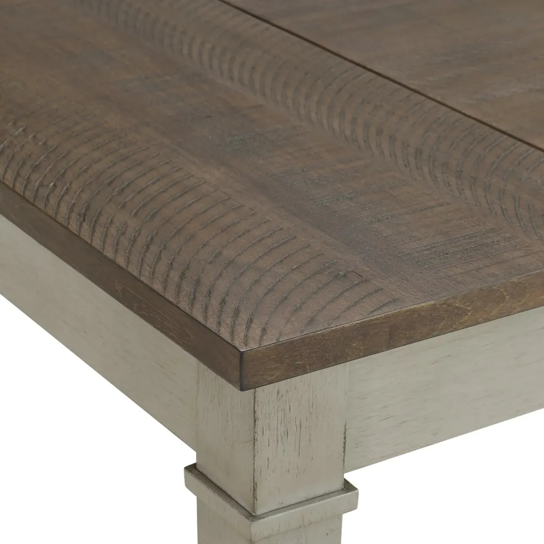 Mor Furniture Farmington Dining Bench In Medium Brown/Washed Stone