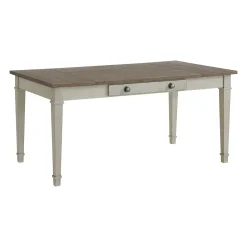 Mor Furniture Farmington Dining Table In Medium Brown/Washed Stone