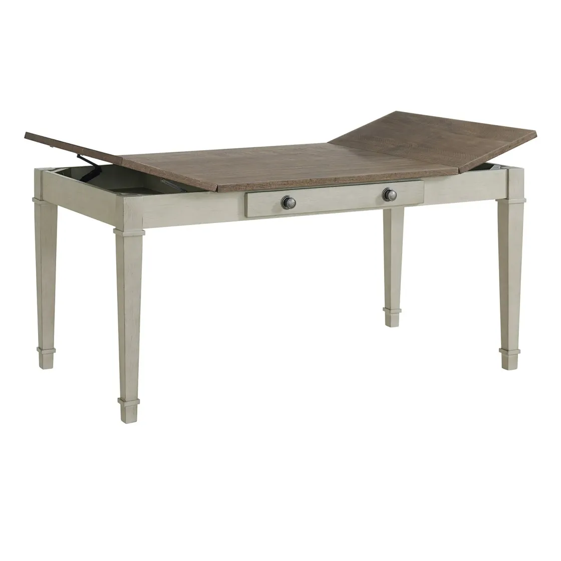 Mor Furniture Farmington Dining Table In Medium Brown/Washed Stone