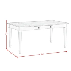 Mor Furniture Farmington Dining Table In Medium Brown/Washed Stone