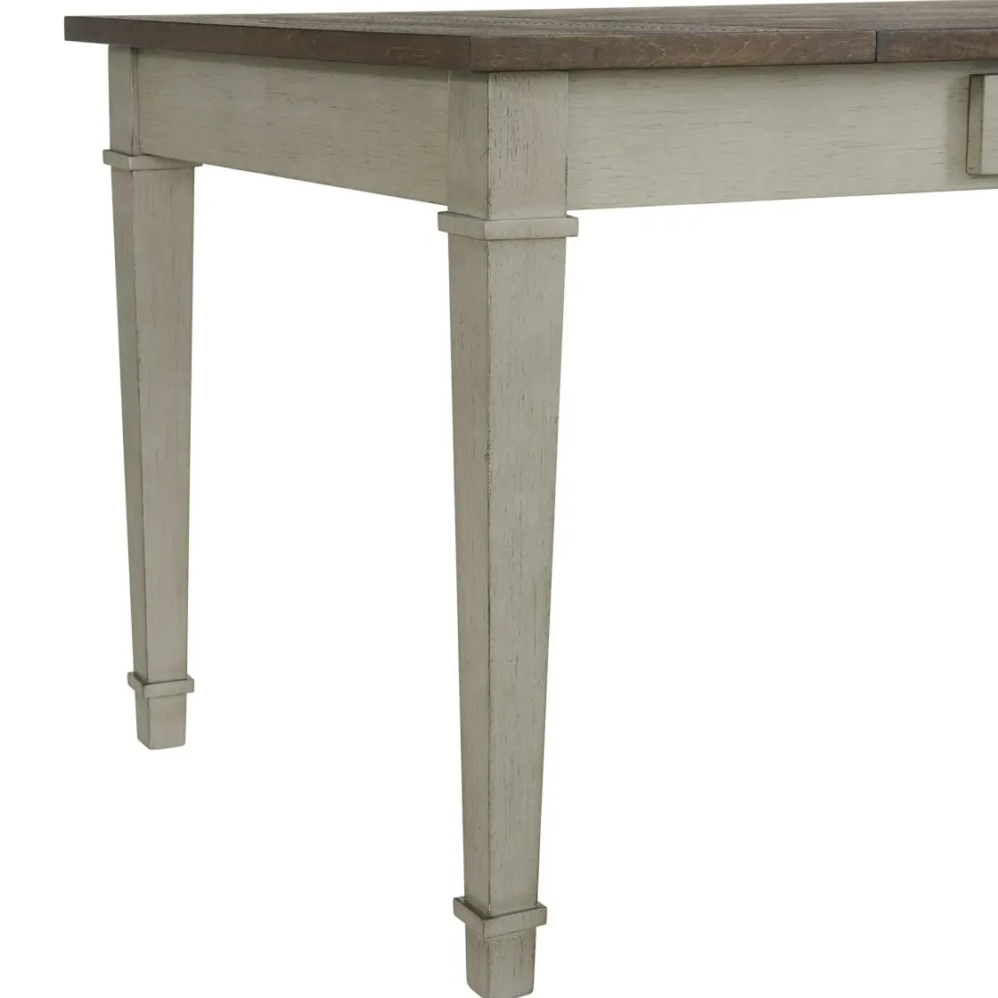 Mor Furniture Farmington Dining Table In Medium Brown/Washed Stone