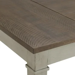 Mor Furniture Farmington Dining Table In Medium Brown/Washed Stone