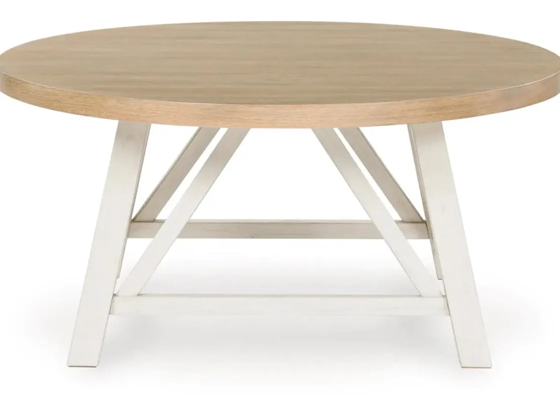 Mor Furniture Fawndell Coffee Table & 2 End Tables In Antique White/Brown