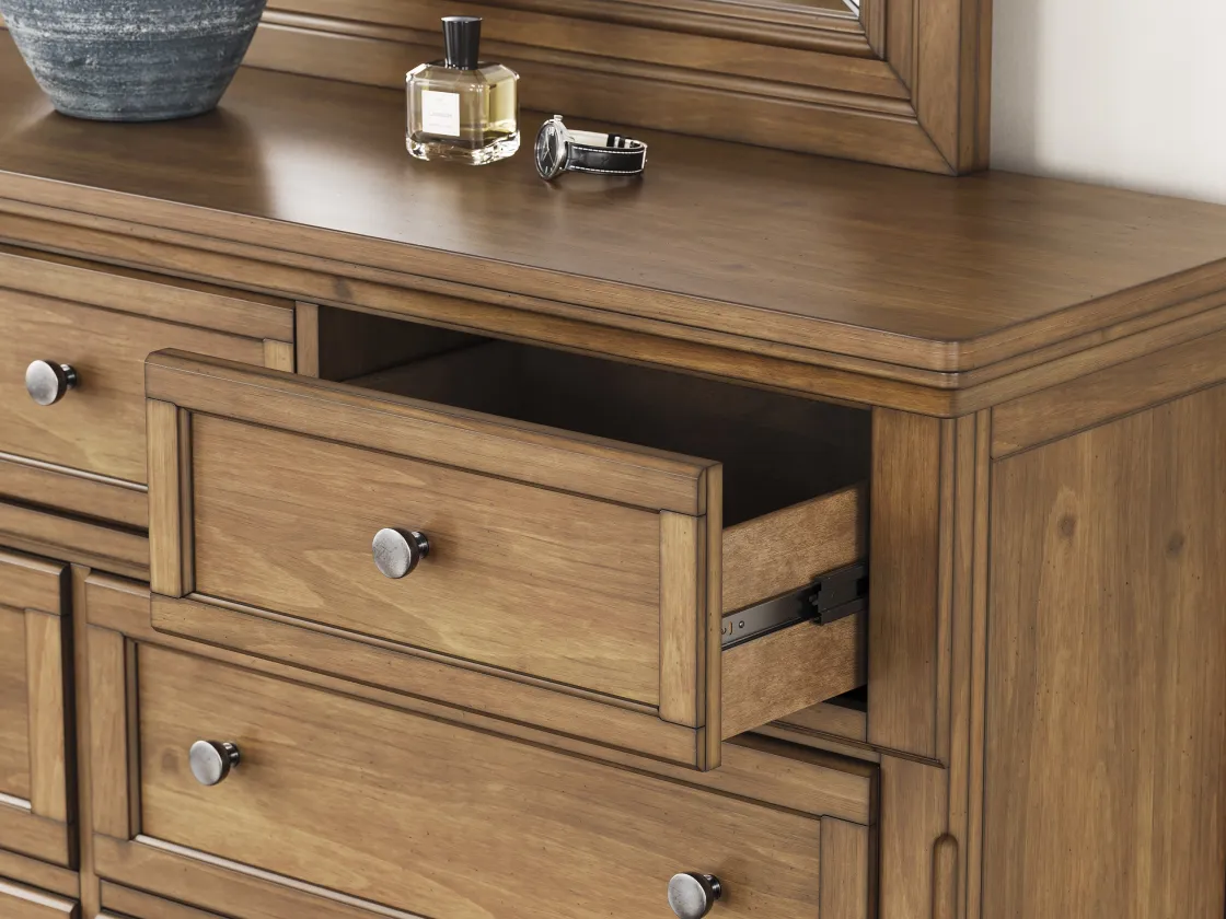 Mor Furniture Feddinger Dresser In Medium Brown