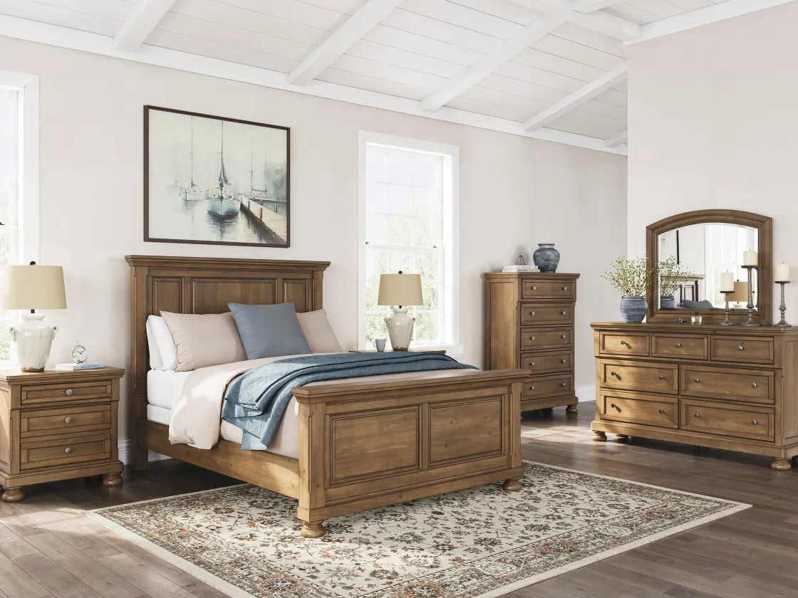 Mor Furniture Feddinger Mirror In Medium Brown