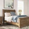 Mor Furniture Feddinger Sleigh Bed In Medium Brown, Queen