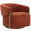 Mor Furniture Finley Swivel Chair In Rust