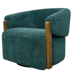 Mor Furniture Finley Swivel Chair In Rust