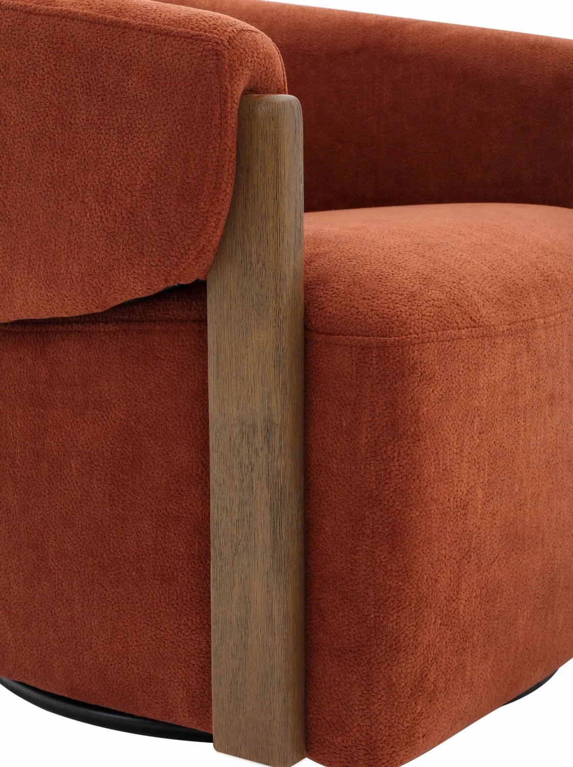 Mor Furniture Finley Swivel Chair In Rust