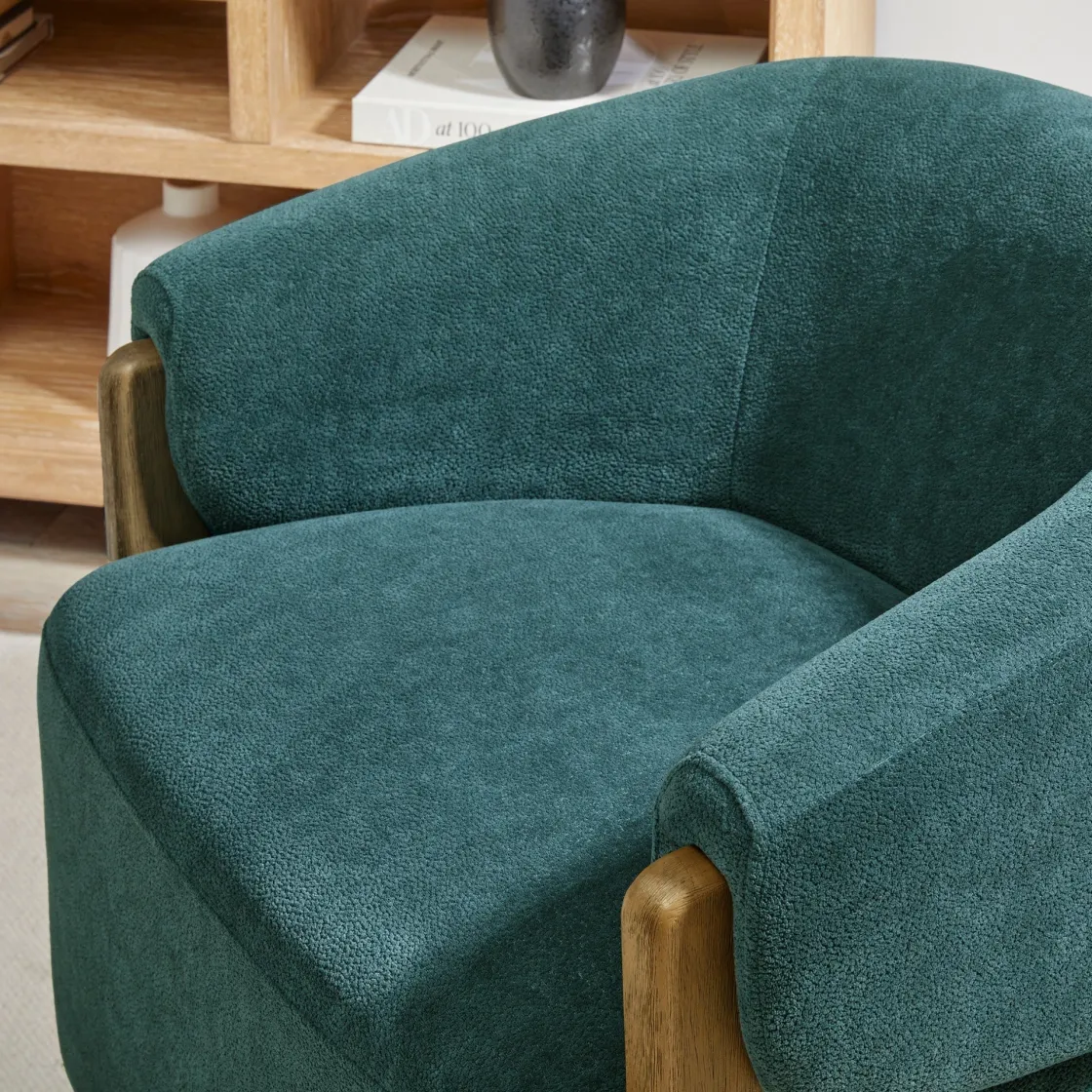 Mor Furniture Finley Swivel Chair In Rust
